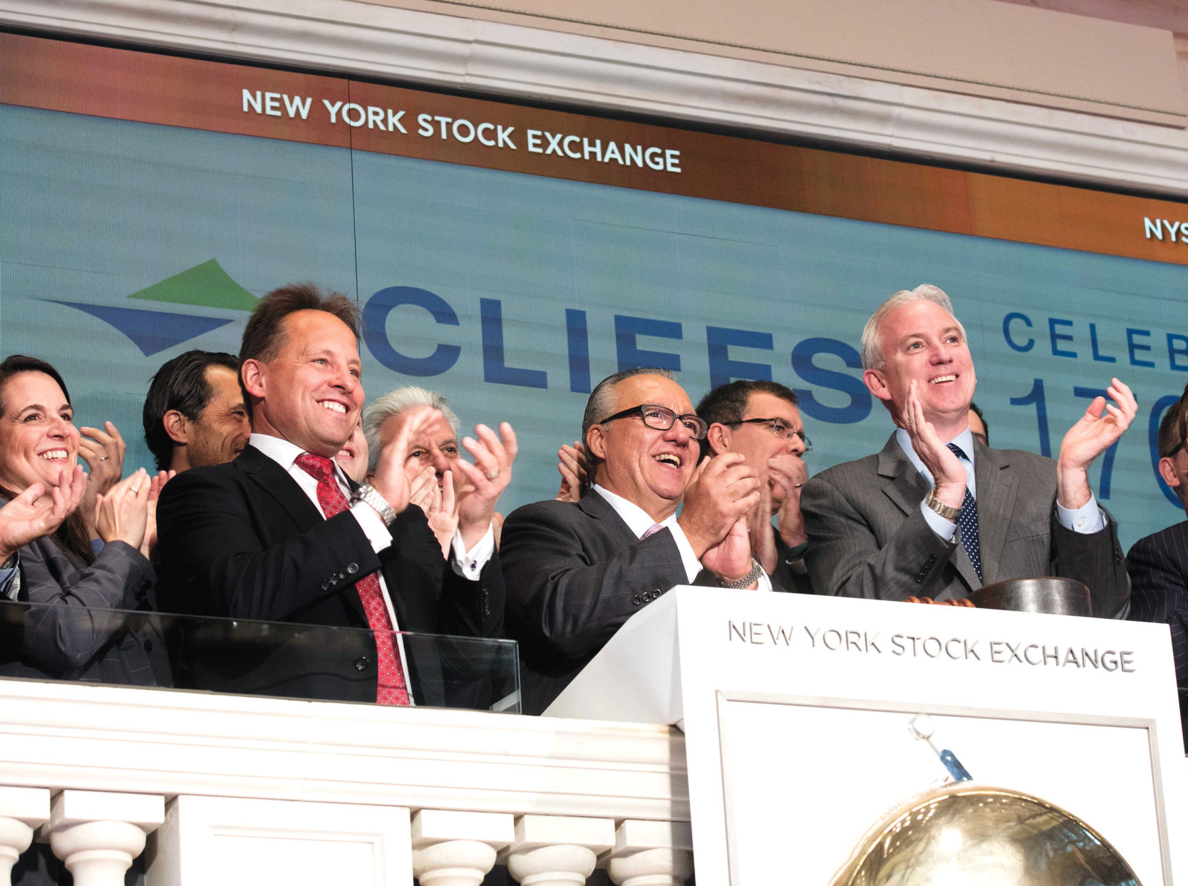 L Goncalves NYSE Bell Ringing Podium_CLF 2017.jpg